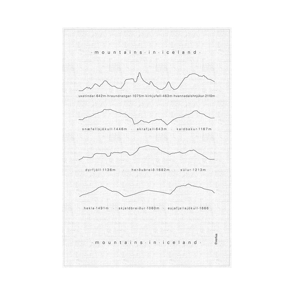 Tea Towel - Mountain View in Iceland