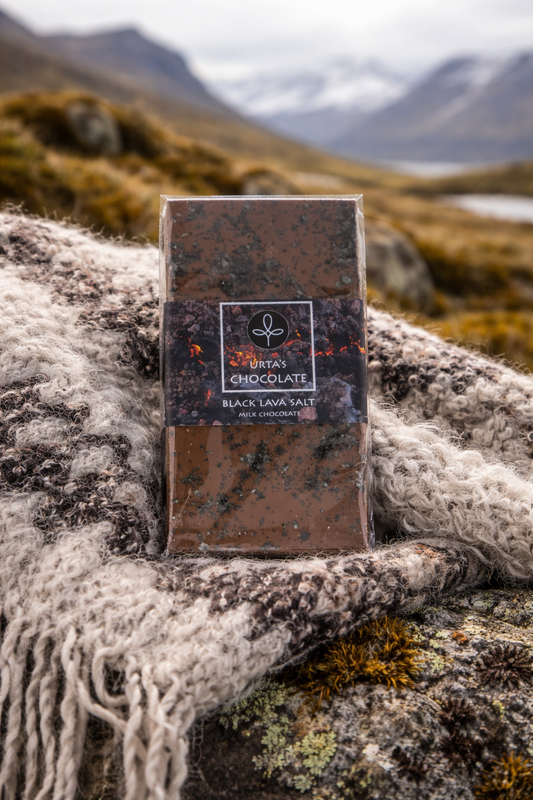 Milk Chocolate with Black Lava Salt - Icelandic Gourmet Chocolat
