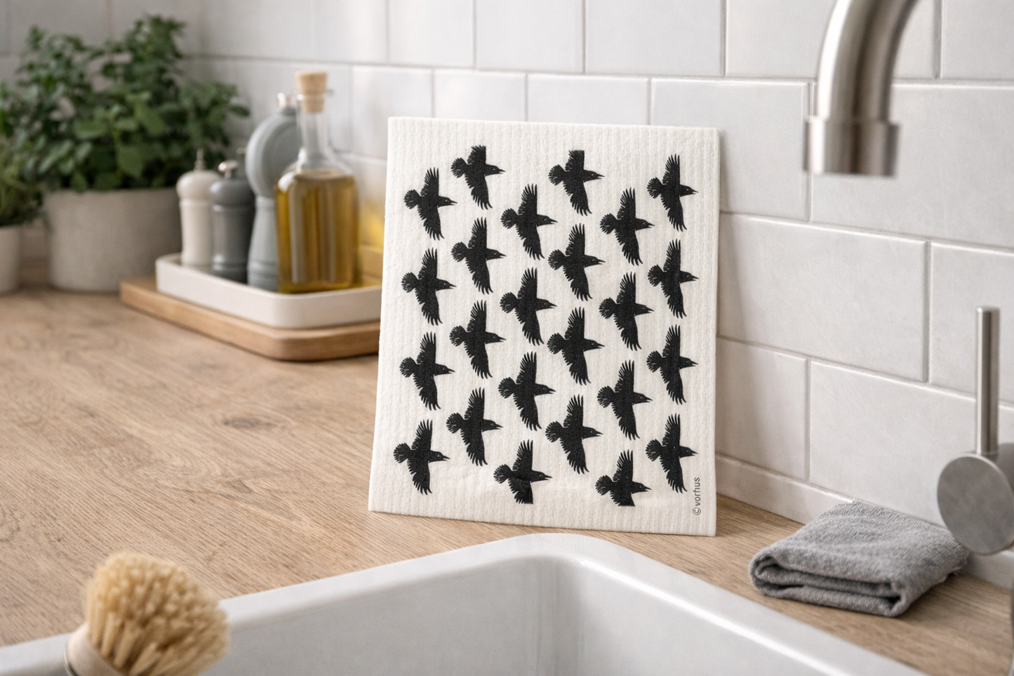 Raven Spongecloth - Eco-Friendly Swedish Dishcloth