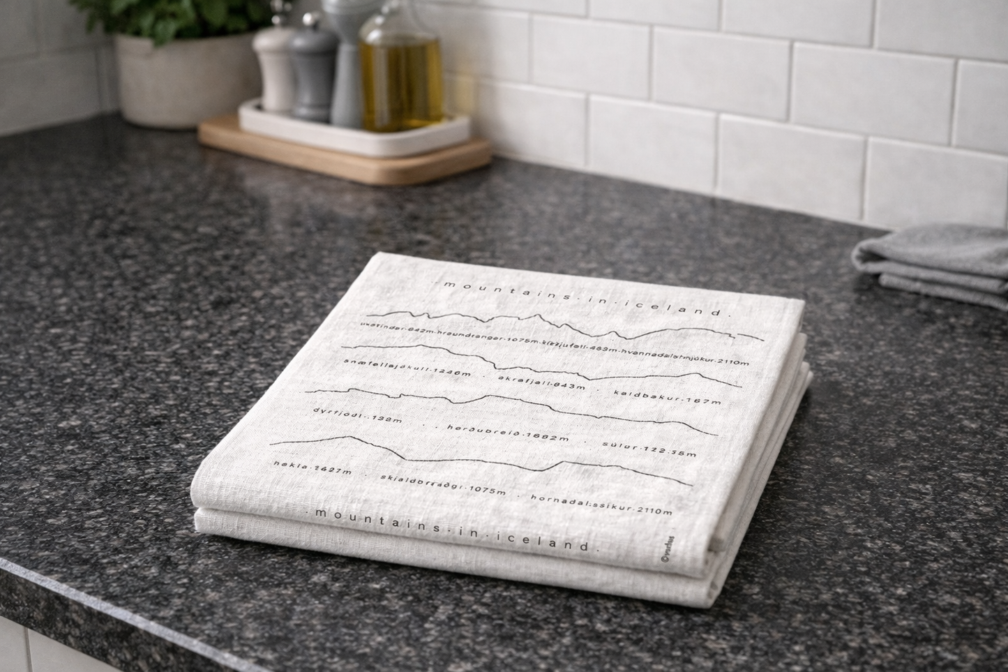 Tea Towel - Mountain View in Iceland