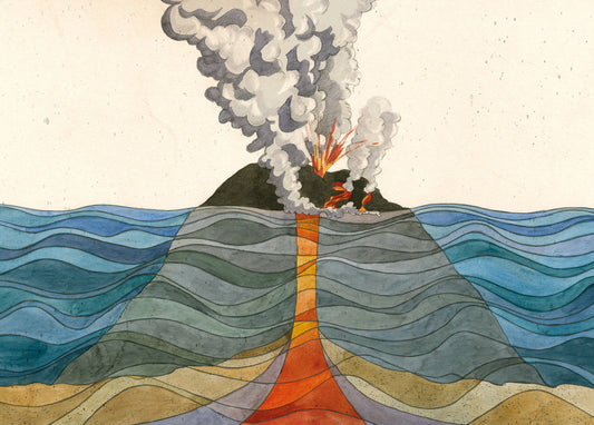 Postcard – Volcanic Eruption by Linda Ólafsdóttir