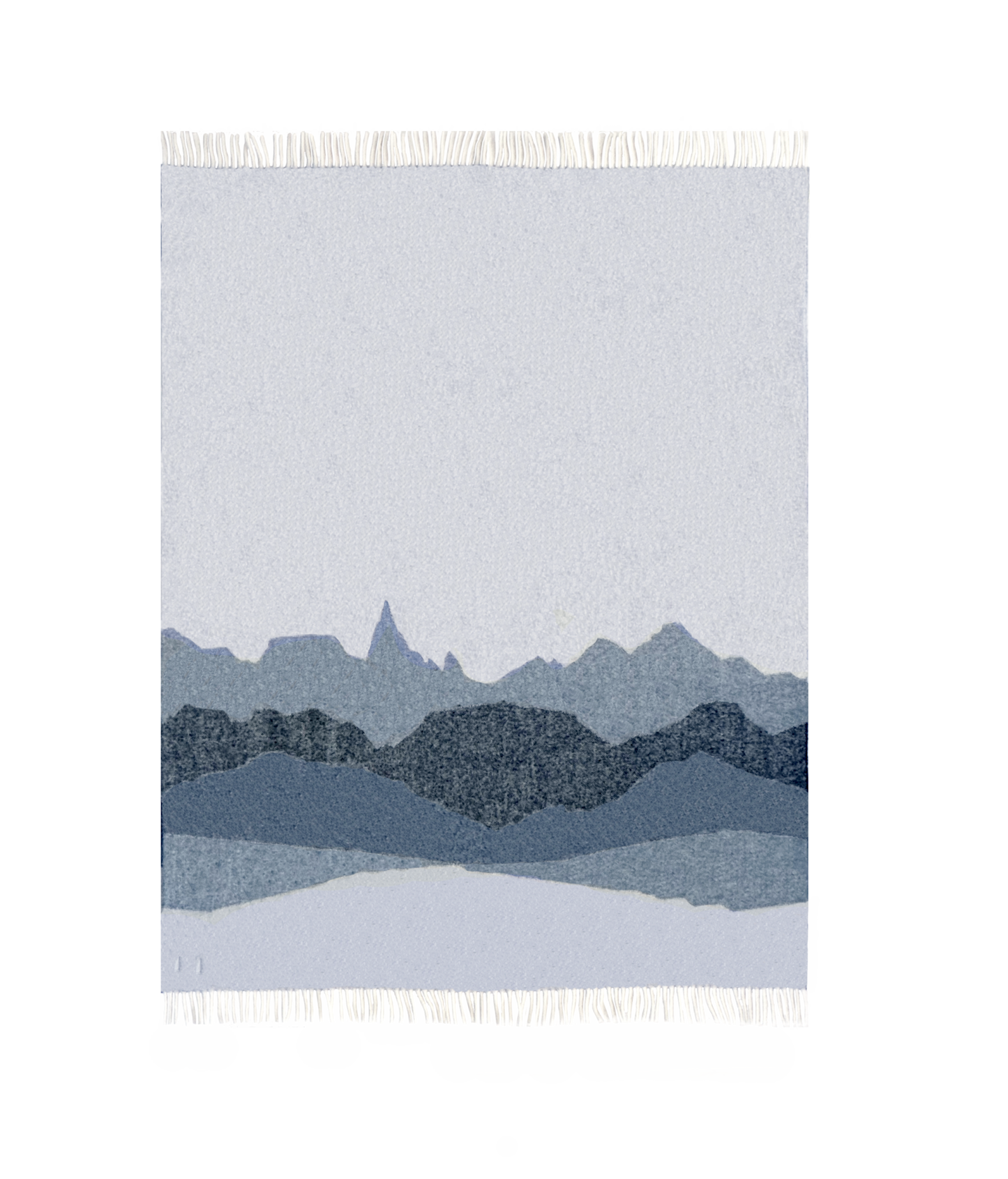 Wool Throw - Mountain - Blue