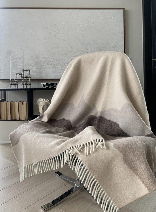 Wool Throw - Mountain - Natural