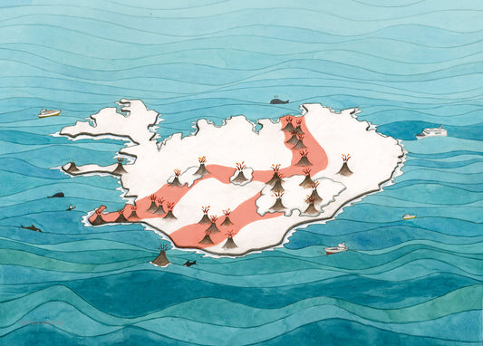 Postcard – Iceland Divergent Boundary by Linda Ólafsdóttir