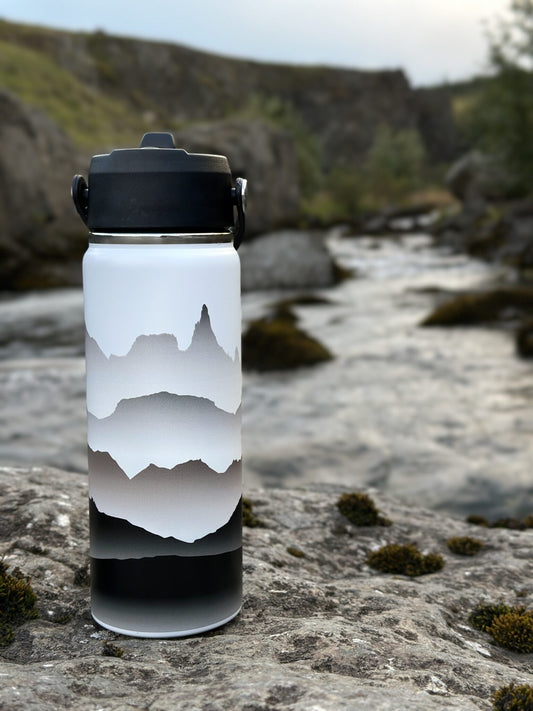 Thermo Steel Water Bottle - Mountain View Ash Brown