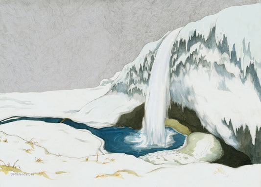 Postcard – Seljalandsfoss Waterfall by Linda Ólafsdóttir