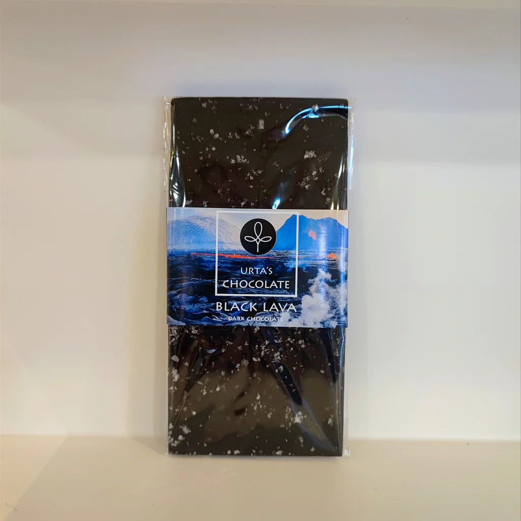 Dark Chocolate with Black Lava Salt - Icelandic Gourmet Chocolate