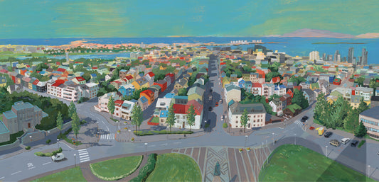 Postcard – View from Hallgrímskirkja by Linda Ólafsdóttir