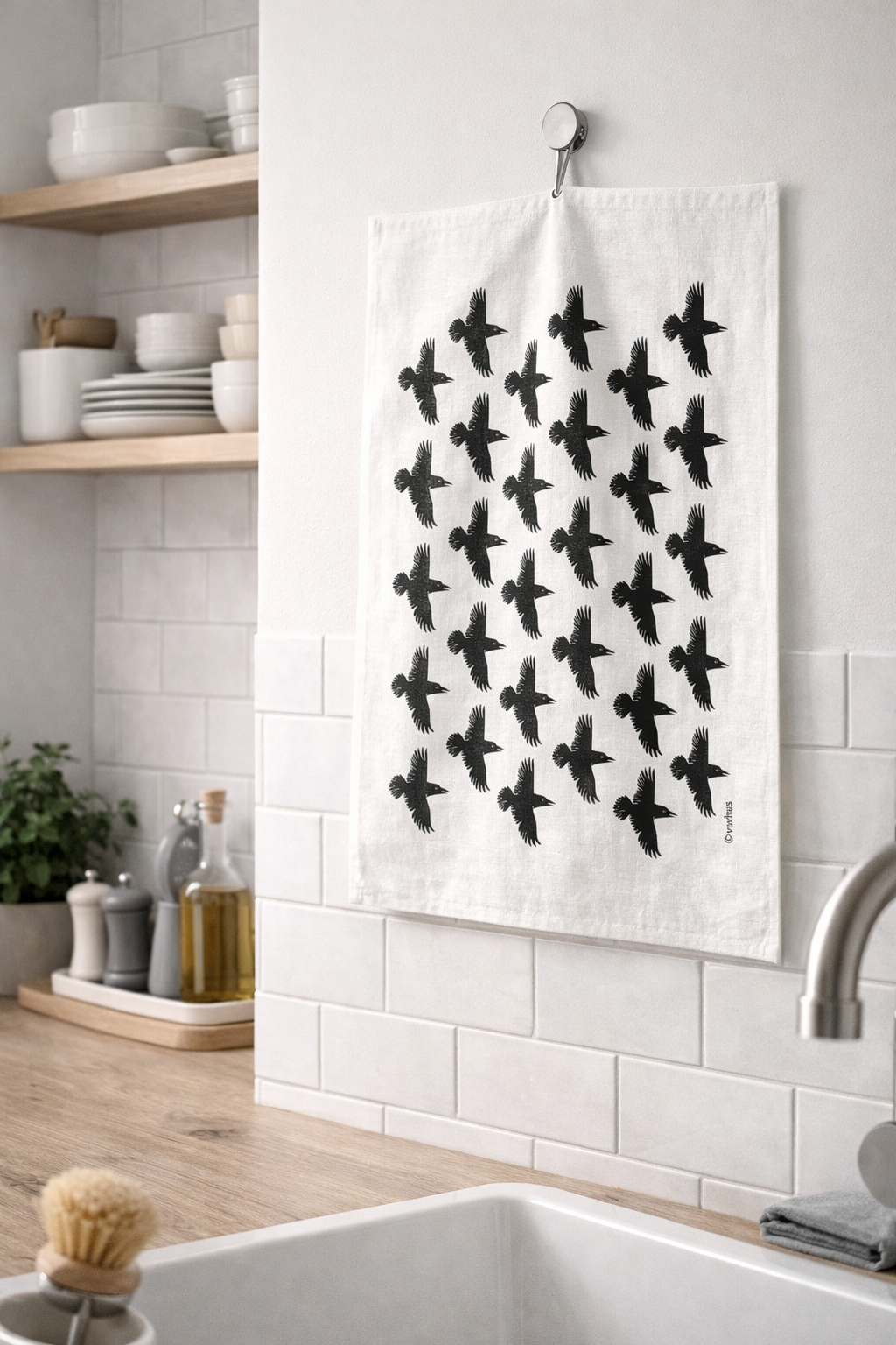 Tea Towel Ravens