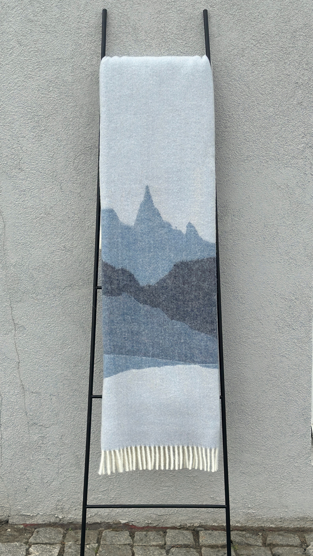 Wool Throw - Mountain - Blue